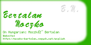 bertalan moczko business card